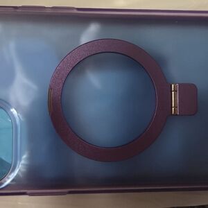 Purple iPhone 15 Case with Ring Holder